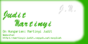 judit martinyi business card